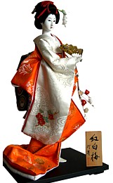 японская традиционная интерьерная кукла 