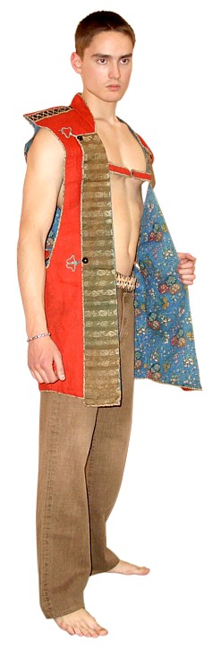 одежда самурая - дзимбаори к. 18 в. шерсть, парча