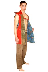 одежда самурая - военная накидка дзимбаори, конец 18 в.