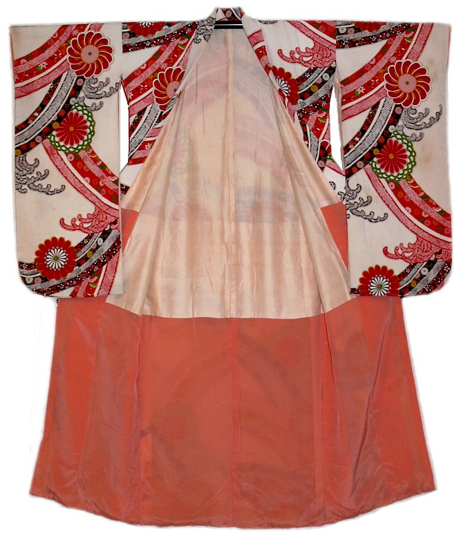 японское традиционное шелковое кимоно, 1920-е гг.
