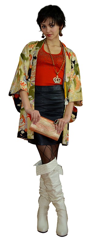 женская одежда из Японии: шелковое хаори