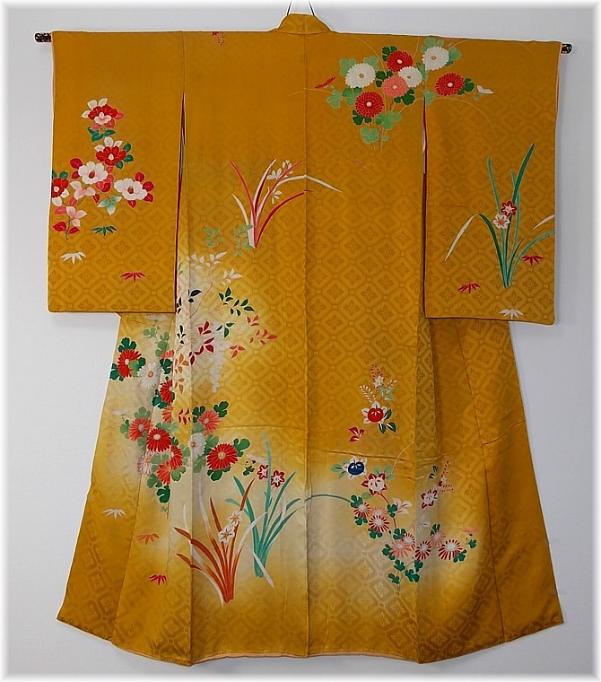 японское традиционное женское шелковое кимоно, 1930-е гг.
