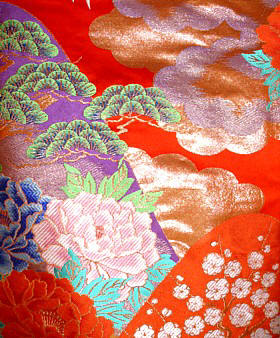 япнское свадебное кимоно, деталь рисунка
