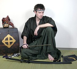 японское кимоно. одежда самурая