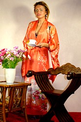шелковое кимоно, 1960-е гг.