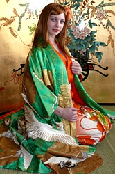 японское свадебное кимоно, винтаж, 1970-е гг.