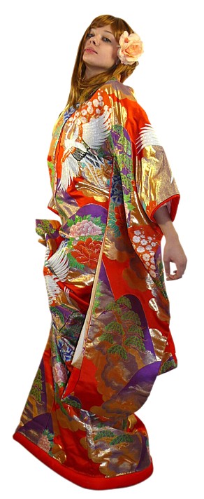 япнское свадебное кимоно, винтаж